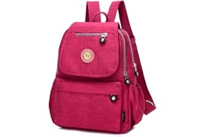 XUEREY Women's Small Handbag Nylon Shoulder Bag Casual Day Pack Multi-Pocket Casual Waterproof Nylon Bags Travel School Bag Laptop Backpack