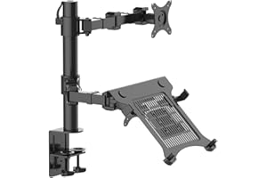 Thingy Club Adjustable Computer Monitor Arm Desktop Mount Stand Workstation Support Bracket Holder (Laptop & Monitor)