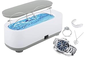 TPLTECH Limpiador ultrasónico para el hogar Lavadora ultrasónica bañera limpiador ultrasónico profesional portátil limpiador ultrasónico para la limpieza de joyas, gafas, pendientes