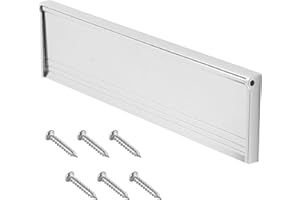 RTDHO Door Letterbox Flap 11.5 Inch (29.3cm) 1 Set,Letter Box Cover for Front Door with Draught Excluder Brush and Sprung Prevents Draughts Coming Through Compatible with UPVC Composite Wooden Doors Silver