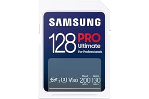 PRO Ultimate SD-kort, , UHS-I U3, Full HD & 4K UHD, 200 MB/s läsning, 130 MB/s skrivning, minneskort för , drönare eller actionkamera, inkl. USB-kortläsare, MB-SY128SB/WW