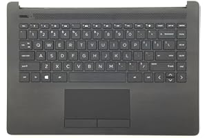 JXJSLP Ersatz-Handballenauflage für HP 14-CM 14-CK 14T-CM 14Z-CM 14-dg 14q-cs 14q-cy Serie Laptop-Tastatur Montage Top Cover Touchpad L23239-001 L48210-001 Jet Black