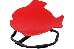 MagicMeadow Sensory Spinning Fish | Kinderspielzeug Stuhl mit Hex Base, geeignet für Autismus, pädagogische Ressource für besondere Bedürfnisse. Bereichert das Spiel und die Erkundung (Rot)