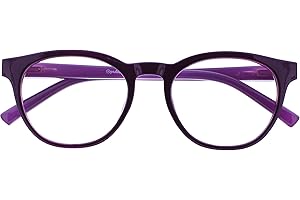 OPULIZE Blu Gafas de Lectura con Bloqueo de Luz Azul Montura Redonda Bisagras de Muelle Mejoran el Sueño Ordenador Gaming Antirreflejante Hombre Mujer B5