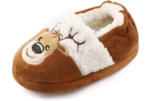MASOCIO Chausson Enfant Fille Garcon Animaux Peluche Souple Pantoufle Enfant Antidérapantes