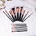 Z-O-E-V-A 15pcs Makeup Brushes Professional Rose Golden Luxury Set Brand Make Up Tools Kit Powder Blend Cosmetic brushes LUXURY SET (15pcs/set Brown)