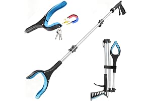 Foydream griptång för seniorer, 110 cm sopgriptång med teleskophandtag soptång vikbar med magnet för seniorer funktionshindrade gravida kvinnor avfallssamling trädgård