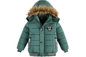 Odziezet Cappotto con Cappuccio Da Bimbo Giubbino Impermeabile Incappucciato Inverno 1-10 Anni