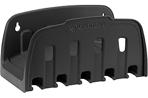 Porte tuyau mural de Gardena : support de tuyau d'arrosage pour tuyau et pièces du système Original de Gardena, pour un arrosage simple (00241-20)