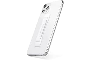 VONMÄHLEN Backbone Uniwersalny elastyczny pasek na palec do smartfona, ultra płaski uchwyt na palec do smartfonów z gładkim w dotyku silikonem, z mocnym paskiem samoprzylepnym, biały