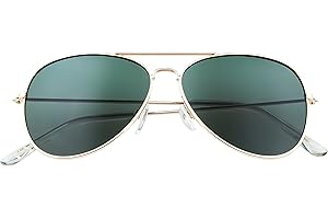 ULTRABYEASYPEASYSTORE Ultra Kids Sunglasses - Classic Pilot Style UV400 Protection - Durable Metal Frames & Polycarbonate Lenses - Retro Look for Boys Girls - Stylish Sunglasses for Children