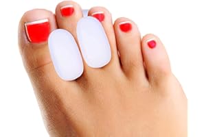 NC Żelowe nakładki na palce, separatory paluchów, silikonowe ochraniacze palców, korekcja dla zachodzących na siebie palców, miękkie i wygodne, 4 sztuki w opakowaniu