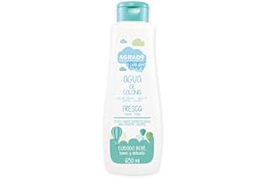 Agua de Colonia Fresca Infantil - 650 ml Formato familiar Con tapón bisagra Perfume suave y fresco - Agrado Baby
