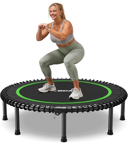 Trampoline Pliable LIFEZEAL Ø101cm - Barre Réglable 96-122cm - 150kg Charge