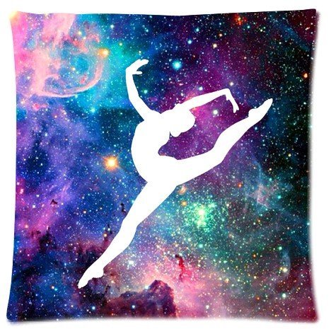 Buythecase Unique Fashion Design two sides print Satin fabric Gymnastic Galaxy Throw Pillow Cover(size 45 CM X 45 CM)