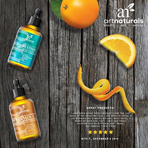 ArtNaturals Vitamin C und Retinol Serum – Anti Aging Set – je 30 ml - 3
