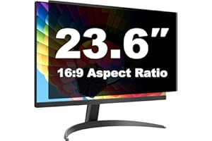 Pozlle 23,6-Zoll-Computer-Sichtschutzschild für 16:9-Breitbild-Desktop-Monitor - Blendfreier Blaulicht-Blickschutzfilter und Anti-Spion-Sichtschutzfolie