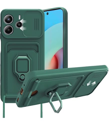 Funda Para OPPO A5 Pro 5G/4G Con Tapa Deslizante Para Cámara - Protección Antigolpes, Anillo Soporte Y Textura Mate | Varios Colores