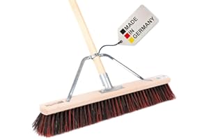‎BAWITEC BawiTec Spezial-Straßenbesen mit speziellem Stielstabilisator und Stiel Arenga-Elaston-Borsten-Mix Breite 60cm Länge Besenstiel 160cm,robust und stabil,für groben und feinen Schmutz,Besen,Kehrbesen