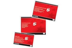 5 Star Laminating Pouches 250 Micron for Credit Card size [54x86mm] Gloss [Pack 100]