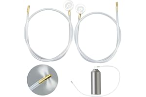 CISHOW 2 Pcs Aerosol Nozzle with 60 cm 360 Degree Extension Hose, Spray Can Extension, White Aerosol Nozzle, Spray Can Extension for Spray Cans and Outer Thread Spray Paint Tools (Direct- and oblique nozzle)