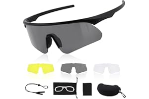 ToopMount Taktische UV400-Schutzbrille, ANSI Z87.1 Schießbrille mit 3 Linsen, TR90-Rahmenschutzbrille für Airsoft