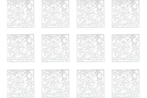 HONSEADEK 12 Pannelli Divisori Cavi per Stanze, Design Elegante, Fai Da Te, Decorazione Artistica per la Casa (Bianco)