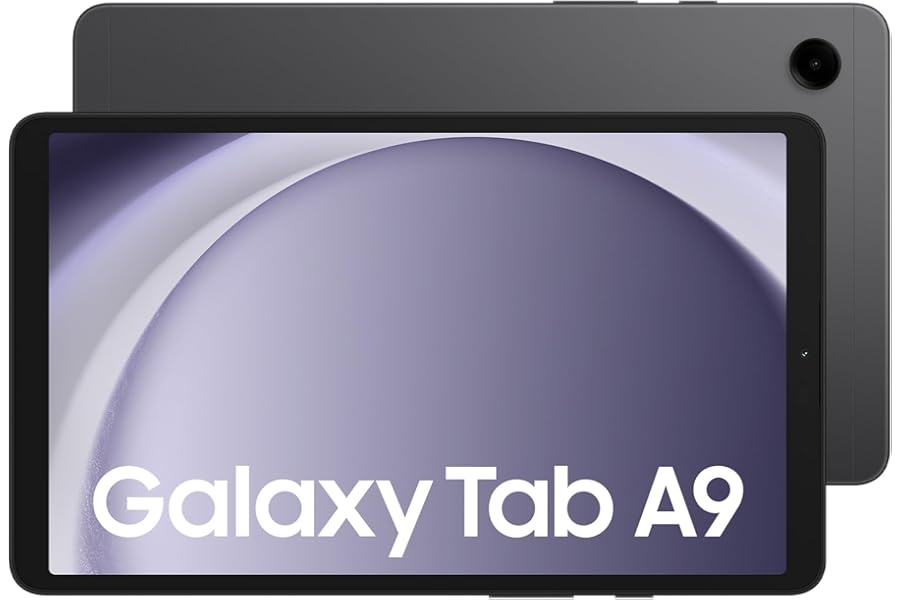 Samsung Galaxy Tab A9 Android Tablet, 128GB Storage, Large Display, Rich Sound, Graphite, 3 Year Manufacturer Extended Warranty (UK Version)