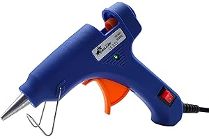 BULLTEK Pistolet do klejenia na gorąco 20 W z przełącznikiem, mini pistolet do kleju w sztyfcie 7 mm, szybkie nagrzewanie do majsterkowania, rzemiosła, kreatywnych napraw i projektów w szkole i domu