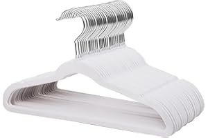 ManGotree Aksamitny wieszak na ubrania dla dzieci, 35 cm, ultra cienki wieszak na ubrania dla dzieci z hakiem obrotowym o 360°, antypoślizgowy wieszak filcowy dla młodzieży, wytrzymały i trwały (32