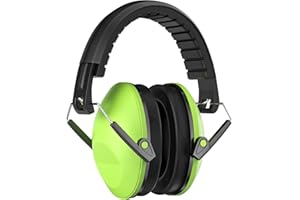 Dorglix Cuffie Antirumore Bambini Pieghevoli, Cuffie Insonorizzanti Regolabili, Cuffie Orecchie Antirumore, Cuffie Antirumore Protettive, Cuffie Anti Rumore per Studio, Concerti e Tamburi(Verde)