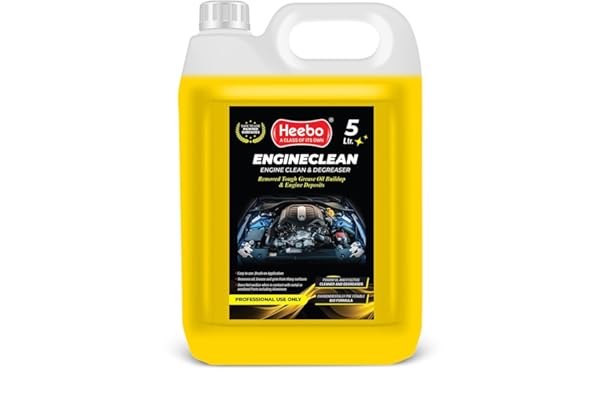Heebo Heavy-Duty Cleaner Degreaser Concentrated Formula Automotive Parts Cleaner Liquid Tough Grease & Oil Remover Vehicle Components Bio Formula 5 Liters