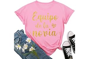 JPHCHSC Camiseta De La Mariee Team Bride para Mujer, Top De Dama De Honor, Camisetas De Despedida De Soltera, Camisetas De Manga Corta, Tops del Equipo De La Mariee 033