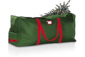 Maxesla Bolsa para Guardar Árbol de Navidad Artificial, 125×38×50 cm 600D Funda de Almacenamiento Resistente con Cremallera Doble y Asas Reforzadas, Plegable y Ligera para Organización Navideña