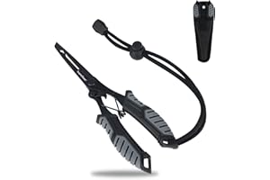 supregear Pince de Pêche, Multi-Outil en Acier Inoxydable avec Retire-hameçon, Coupe-Ligne Tressée, Pince Anneaux Brisés, avec Cordon et Étui