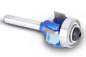 FDIT Brocas redondeadas de vástago de vástago de 8 mm, broca redondeada de esquina de carburo, cortador de reborde de 4 cuchillas para fresado de carpintería, radio métrico(1mm)