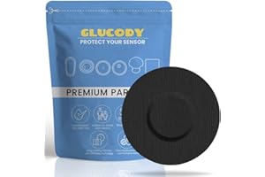 GLUCODY 10pc Parches Sensor Freestyle Libre 2 Hipoalergénicos, Impermeables, Transpirables Y Suaves Con La Piel/Marca Especializada En Parche Sensor Freestyle Libre 2 (negro)