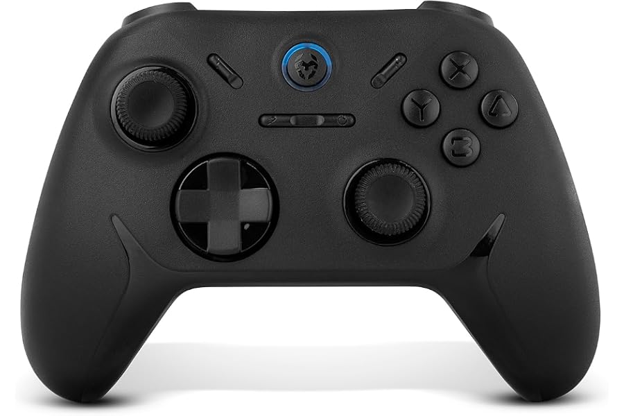 KROM KADOER— Mando Inalámbrico Bluetooth 5.0, 15 Botones, 4 niveles de Vibración dual, 187 gramos, Indicador LED nivel baterí