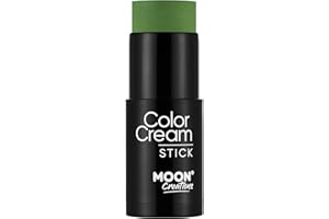 Moon Creations Face Paint Stick (Grass Green 21g) Non-toxic Cream Body Paint, Full-coverage Face Body Paint Makeup Stick Halloween SFX Cosplay | Professional Face Paint Makeup for Adults, Kids