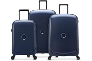 DELSEY PARIS - Belmont Plus - Set de 3 valises rigides 55cm / 71cm / 83cm - Bleu