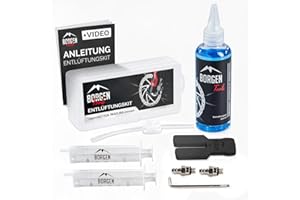‎BORGEN Borgen Entlüftungskit für Magura hydraulische Scheibenbremsen I Fahrrad Bremsen Service Kit I Entlüftungsset mit Schritt für Schritt Anleitung für das perfekte entlüften der Fahrradbremse