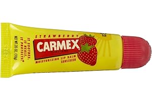 ‎CARMEX 2er PACK CARMEX Strawberry Moisturizing Lip Balm in Tube - Lippenpflege - mit Sonnenschutz aus USA!