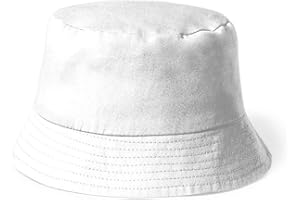 BLUECHOLON Cappello da pesca per bambini 100% cotone. Cappello pescatore bambino ragazza. Cappello Pescatore Tipo Bob. Berretto Bucket. Taglia unica 54