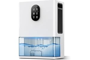 NYRALIS Deshumidificateur d Air Anti Moisissure, 3000ML Déshumidificateur Electrique Ultra Silencieux Portable Dehumidifier pour la Maison, Arrêt Automatique, 7 Lumières de Couleur, Dégivrage Automatique