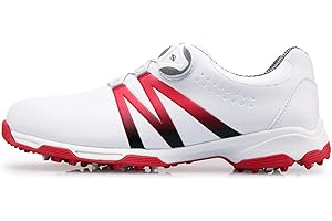 PGM Men's Golf Shoes, Waterproof Golf Shoes with Lace System