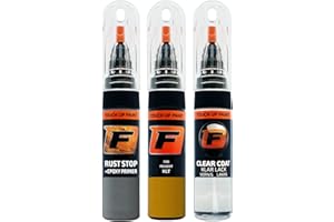 F FIRANTO FIRANTO stylo peinture de voiture pour Peugeot KLT Jaune Faro réparation couleur voiture 3 en 1, rayures stylo retouche peinture 15ml avec pinceau, apprêt, laque