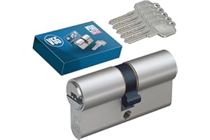 BASI | V55 Profil-Doppelzylinder 30/35 mm | Not- und Gefahrenfunktion | Zylinderschloss | 5 Wendeschlüssel & Codekarte | Bohrmuldenschlüssel | Pickingschutz & Anbohrschutz | Verschiedenschließend