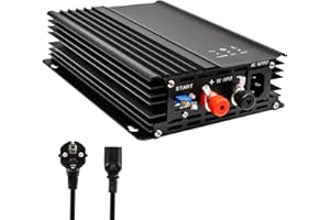 MENGTECH 500W 24V Netzgekoppelter Wechselrichter, MPPT Reiner Sinus AC90V-135V Ausgang, DC26V-45V Eingänge, Grid Tie Inverter Nicht Regelbare Ausgangsleistung, Schwarz