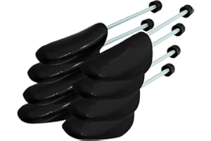 Incutex 4 Paia di Tendiscarpe taglia variabile 38-44, Forma Scarpe in Plastica da Uomo e da Donna, Allargascarpe, Alberi di Scarpe per Scarpe da Ginnastica, Ballerine, Mocassini, Nero