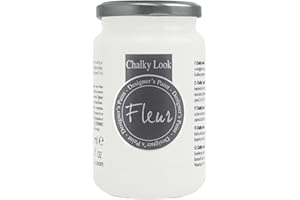 FLEUR DESIGNER'S PAINT | Pittura ad Acqua, Effetto Gesso Naturale, Extra Opaca, Fleur Chalky F01, Colore Titanium White, Made in Italy, Formato da 330 ml